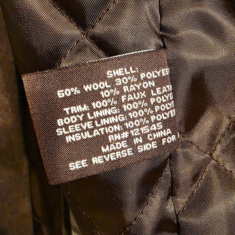 Michael Michael Kors Men’s Wool Blend Peacoat – Brown, Size L - Picture 8 of 9